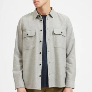 Everlane The Heavyweight Overshirt Uniform Stone S 100% Cotton